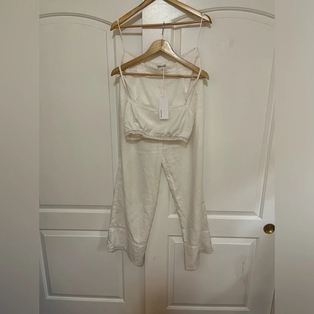 Reformation violet linen two piece